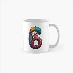 Number 6 Shirt with Clown Meme Classic Mug