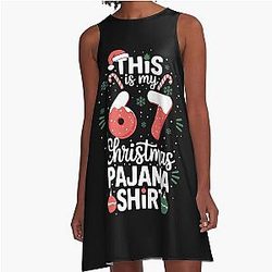Funny Christmas Pajamas A-Line Dress