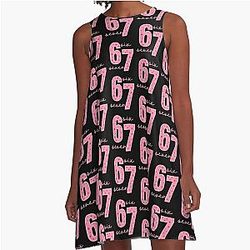 67 Meme Design A-Line Dress