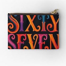 MIME OF ALL WORDS TEE SHIRT ai generated by frases Zipper Pouch