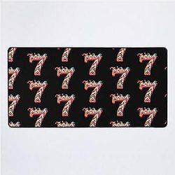 Number 7 Shirt with Clowns Meme Desk Mat