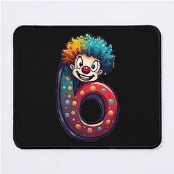 Number 6 Shirt with Clown Meme Mouse Pad