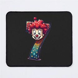 Number 7 Shirt with Clown Meme Mouse Pad