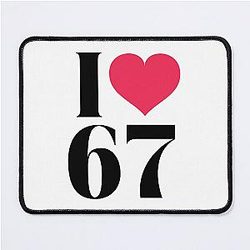 I Love T-Shirt – Retro Vintage Number Tee Funny Birthday Gift Idea Mouse Pad