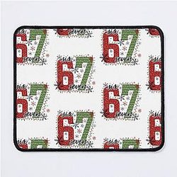 Merry Christmas Seven Unisex – Festive Number Design for Winter & Christmas Season Mouse Pad