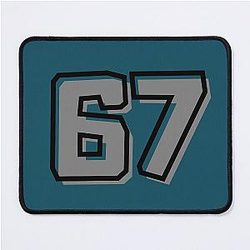 Number 67 Mousepad