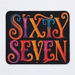 67 Line of all words tee shirt AI generated created by Facebook Mouse Pad