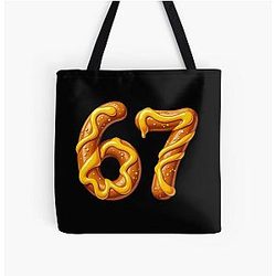 Number 67 Shirt Made Over Print Tote Bag