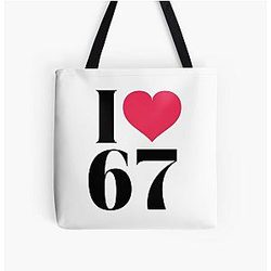 I Love Retro Vintage Number T-Shirt Funny Birthday Gift Idea Over Print Tote Bag