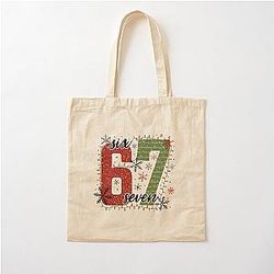 Merry Christmas Graphic Unisex – Festive Number Design for Winter & Christmas Season Cotton Tote Bag