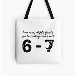 Reading Funny Comfort Colors T Shirt Teacher Shirt School Librarian Shirt English Teacher Shirt six seven trendy All Over Print Tote Bag