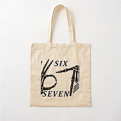 Six Meme Shirt - Funny Graphic Tee for Gen Z Cotton Tote Bag