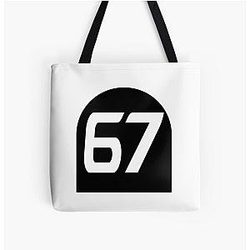 Number 67 All Over Print Tote Bag
