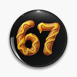 Number 67 shirt made into pin