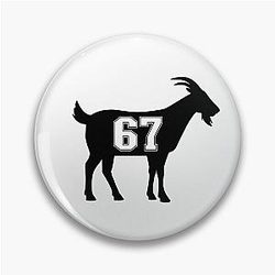 G.O.A.T Number Sixty Seven Goat Gear Pin