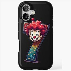 Number 7 Shirt with Clown Meme iPhone Case