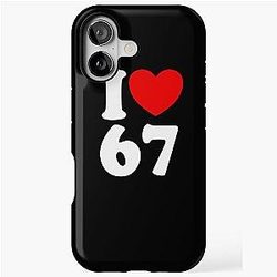 Fun Number 6-7 I Heart Six Gear iPhone Tough Case