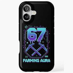 Farming Aura Gaming T-Shirt - Pixel Art Retro Gamer Design iPhone Case