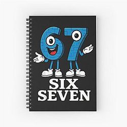Six 6-7 Funny Italian Kids Gaming Meme Spiral Notebook