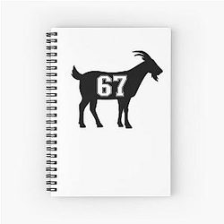 Goat Number Sixty Seven Goat Gear Spiral Notebook