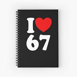 Fun Number 6-7 I Heart Six Seven Spiral Notebook