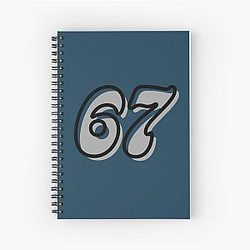 Number 67 Spiral Notebook