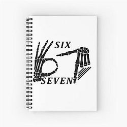 Six Meme Shirt - Funny Graphic Tee for Gen Z Spiral Notebook