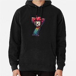 Number 7 Shirt with Clown Meme Pullover Hoodie