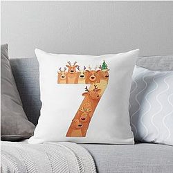 Shirt Meme with Reindeer and Moose Funny Throw Pillow
