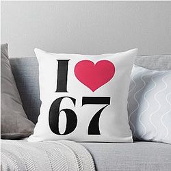 I Love  Thirtysix  T-Shirt – Retro Vintage Number Tee Funny Birthday Gift Idea Throw Pillow