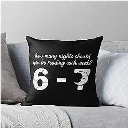 Reading 6-7 Funny Comfort Colors T Shirt School Librarian Shirt English Teacher Shirt Funny 67 Shirt six seven trendy Throw Pillow