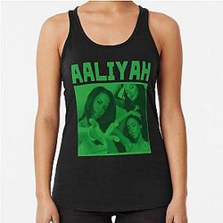 Iconic Aaliyah Tribute: Timeless R&B Legend Green Tank Top