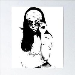 Iconic Aaliyah Tribute: Timeless R&B Legend Poster
