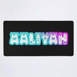 Aaliyah Name Cute Monster Desk Mat