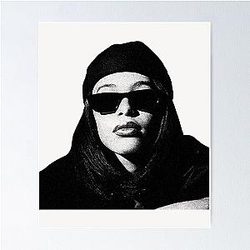 Iconic Aaliyah Tribute Timeless R&B Legend Poster