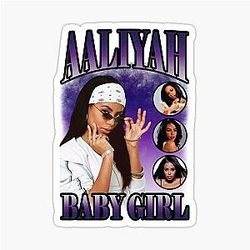 Aaliyah Baby Purple Vintage Sticker