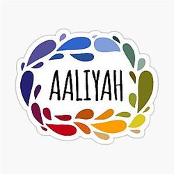 Aaliyah - Names for Wife and Girl Sticker