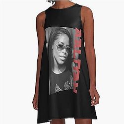 Iconic Aaliyah Tribute: Timeless R&B Legend A-Line Dress