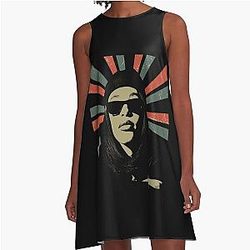 Iconic Aaliyah Tribute Timeless R&B Legend A-Line Dress