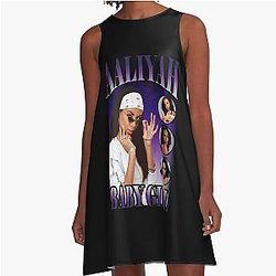 Iconic Aaliyah Tribute: Timeless R&B Legend Icon Dress