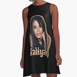 Iconic Aaliyah Tribute Timeless R&B Legend A-line Dress