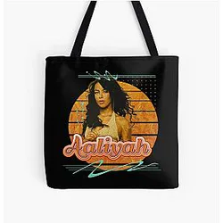 Iconic Aaliyah Tribute Timeless R&B Legend Overprint Tote Bag
