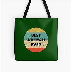 Aaliyah Name All Over Print Tote Bag