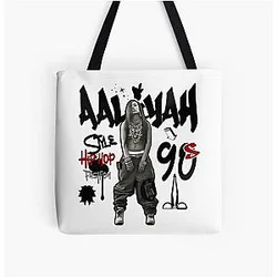 Iconic Aaliyah Tribute: Timeless R&B Legend Over Print Tote Bag