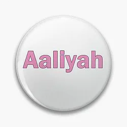 Aaliyah Name Pink Lettering Pin