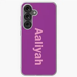 Aaliyah Name Pink Lettering Samsung Galaxy Soft Case