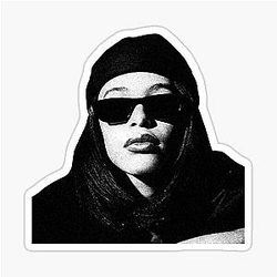 Iconic Aaliyah Tribute: Timeless R&B Legend Sticker