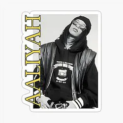 Aaliyah 90s RnB Streetwear Poster Sticker