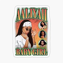 Aaliyah Baby Orange Vintage Bootleg Sticker