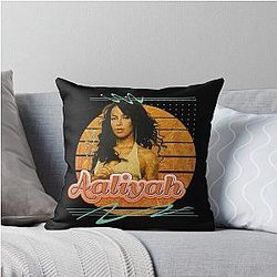 Iconic Aaliyah Tribute: Timeless R&B Legend Throw Pillow